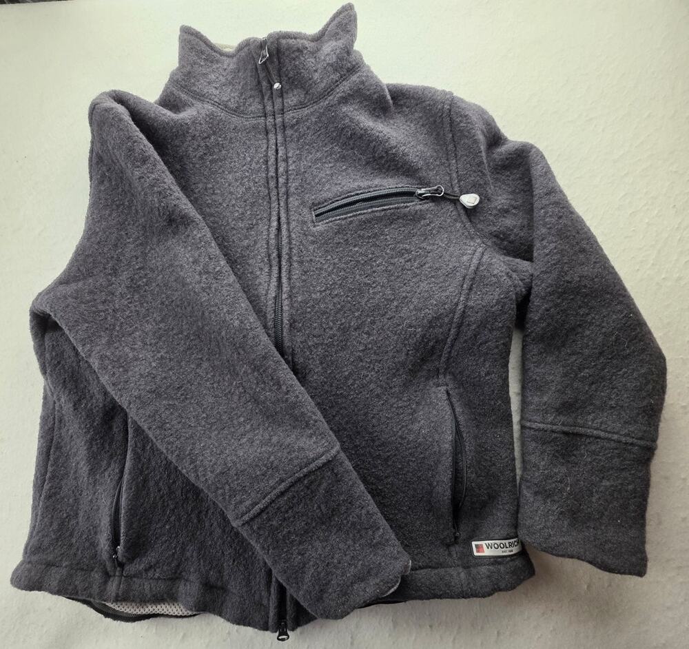 Woolrich Wool Gray Cinder Zip Up Jacket Size Small